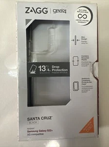 Zagg Gear4 Santa Cruz Case for Samsung Galaxy S22+  (Clear/Black) - Bild 1 von 4