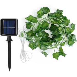 Artificial Ivy Solar Powered String Lights 72Pcs Leaves 20Pcs LED Beads Fake Lea - Picture 1 of 8