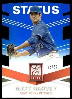 BB Matt Harvey 2015 Panini Elite Status Die Cut 02/33 New York Mets #136 - Image 1 of 2
