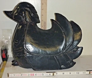 Antigua estatuilla de madera hecha a mano de TAILANDIA PÁJARO/HINTHA ~ finales del siglo XIX -12" de largo - Imagen 1 de 11