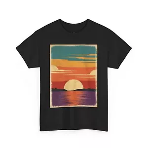 Vintage Sunset Tee, Graphic Tee Shirt, Retro Style T-Shirt, Unisex Cotton Tee - Picture 1 of 145