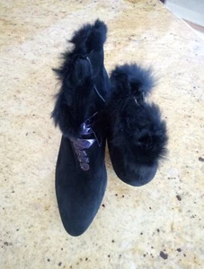 Botines vintage con ribete de piel Botticelli 6 1/2 - Imagen 1 de 7