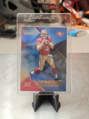  C.J. BEATHARD 49ers 2017 Panini XR Xtreme Rookies BLUE inserts # 22 /49 sp - Image 1 of 2