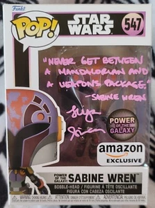 Tiya Sircar Signed Sabine Wren Power Of Galaxy  Funko Pop Beckett QR Sticker  - Picture 1 of 9