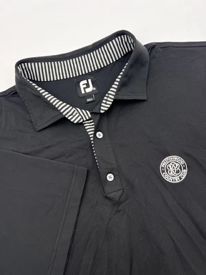 Camisa polo de golf FootJoy negra 3XL Prestonwood Country Club logotipo bordado FJ Foto 1 de 4