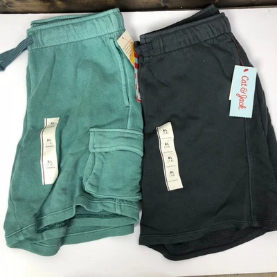 Lot of 2 NWT Cat & Jack's Boys Shorts Pull On Gray Green Size XL / 14 - Image 1 of 3