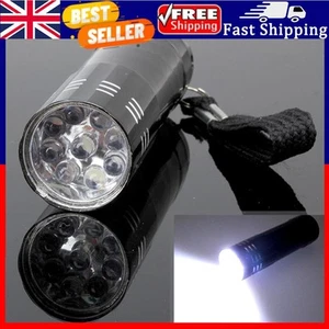 Mini linterna 9 LED 3 AAA batería pluma luz antorcha con cordón - Imagen 1 de 3
