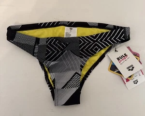 Arena Rule Breaker Real Brief MaxLife Bikini Bottom Women's M Black White New - Picture 1 of 12