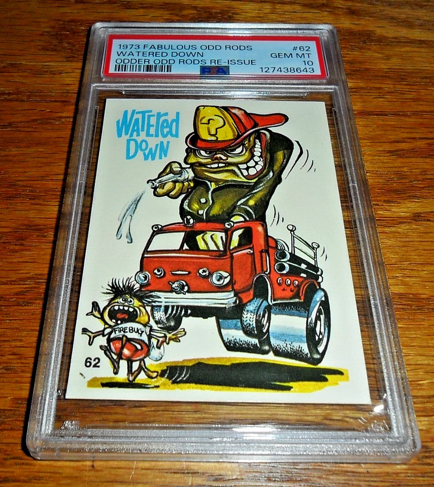 1973 FABULOUS ODD RODS ODDER REISSUE #62 WATERED DOWN FIRE TRUCK PSA 10 GEM MINT - Image 1 of 2
