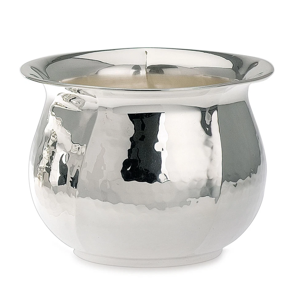 kleiner gehämmerter versilberter Mini Übertopf Ø 12 cm - Bild 1 von 1