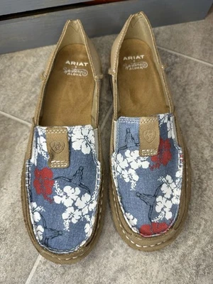 Ariat Cruiser Western Aloha Walnut Red White Blue Pareau Shoes 10044515 Size 10B - Image 1 of 4