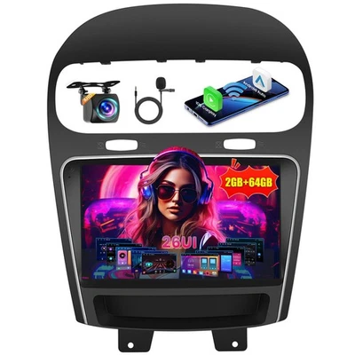 For 2012-2019 Dodge Journey Android 13 Car Stereo Radio Player GPS Navi Carplay Foto 1 de 4