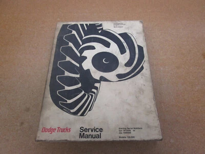 Dodge Truck Pickup 1969 1970 D W 100 200 300 manual de cableado de servicio de taller ORIGINAL Foto 1 de 4
