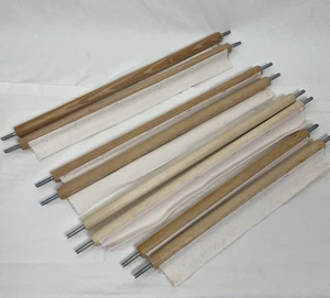Lot Of 4 Pairs Needlework Scroll Rods with Webbing 15 in 12 in - Picture 1 of 3