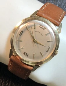 Vintage Hamilton Men’s Watch Cal. 735 18 Jewels Mechanical 10K Gold filled Runs - Picture 1 of 23