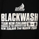 BLACKWASH TEAM NEW ZEALAND 2000 T SHIRT BLACK LINE 7 NZL-60 AMERICAS CUP MENS L