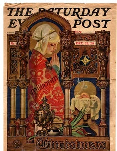 1928 Saturday Evening Post Cover only - December 22 - Leyendecker Christmas - Picture 1 of 1