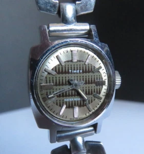 VINTAGE Timex® Women's *VIDEO* Watch Silver-Toned Bracelet 21mm No Crystal - Picture 1 of 13