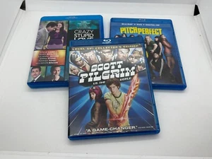 Scott Pilgrim,, Pitch Perfect 2 & Crazy Stupid Love Romantic Comedy Movie Set 3 - Picture 1 of 22