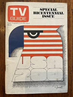 EvansvilleEd-1975 TV Guide-Special Bicentennial Issue-John Michener, Andy Rooney - Image 1 of 3