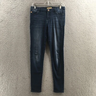 Dear John Skinny Jeans Womens 27 (actual 30x30) Blue Denim Low Rise Casual Zip - Image 1 of 4