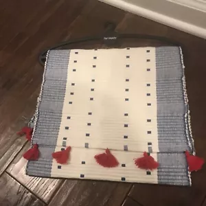 pier 1 imports red white and blue patriotic table runner Red Tassels - Picture 1 of 7