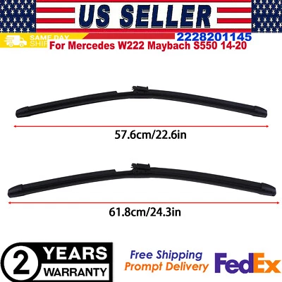 Juego de escobillas limpiaparabrisas delanteras para Mercedes W222 Maybach S550 14-20 2228201145 Foto 1 de 4