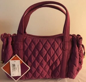 Vera Bradley Microfiber Magenta Margie Small Hand Held Cute Bag Rare Limited Ed. - Picture 1 of 3