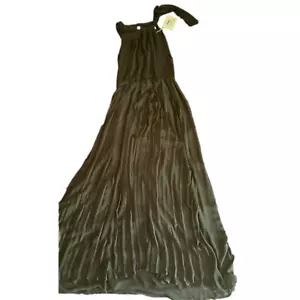 Blugirl Blumarine black high neck pleated maxi formal dress NWT - Picture 1 of 7