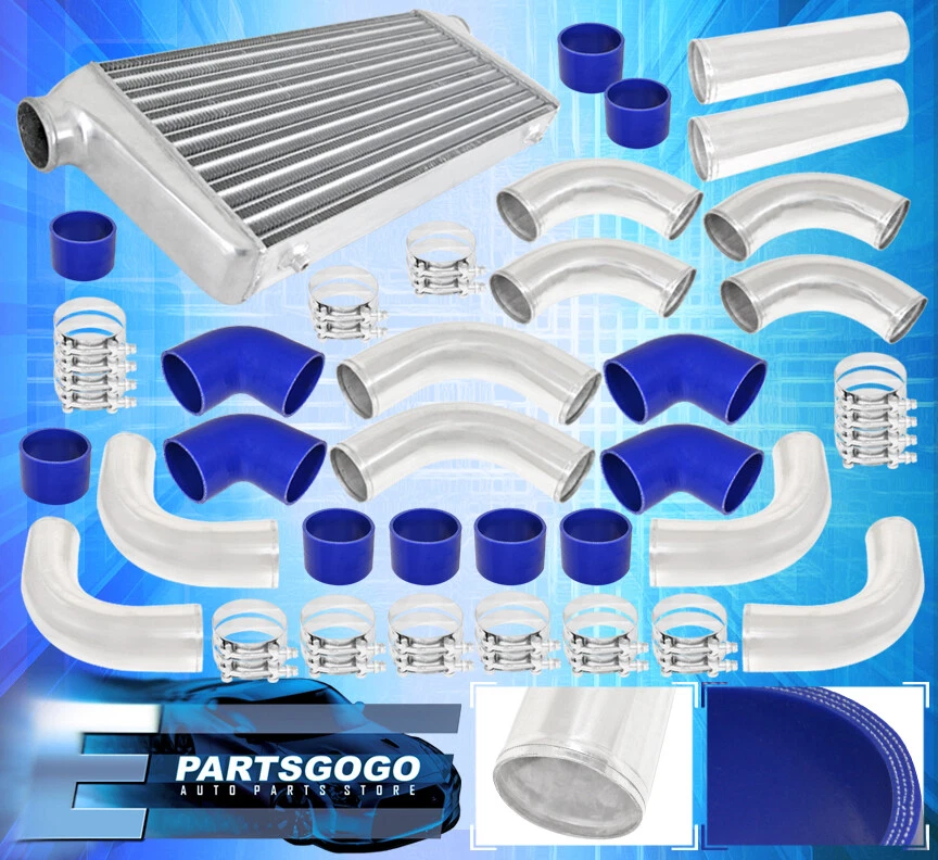 Universal Tube & Fin Jdm Intercooler + 75mm Piping Kit + Silicone Adapter +Clamp Foto 1 de 1