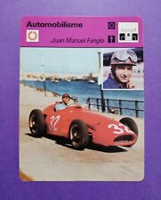 alte Sammelkarte J. M. Fangio Maserati F1 Monaco 1957 Rencontre Lausanne 12x16cm