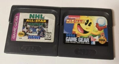 Sega Game Gear Lot of 2 - NHL All Stars Hockey & Pac-Man - AZcx22 - Image 1 of 2