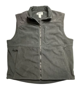 Duluth Trading Co Vest Mens XL Gray Fleece Full Zip Outdoors Hiking Pockets - Picture 1 of 11