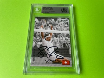 Roger Federer 2003 NetPro Elite Tennis Signed Card Slabbed Beckett BAS COA  - Image 1 of 2