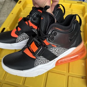 NIKE AIR MAX FORCE 270 Safari nero ARANCIONE TAGLIA 8,5 Bengals SF Giants Oklahoma ST - Foto 1 di 9