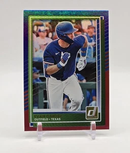2025 Donruss Baseball EVAN CARTER rot und blau RANGERS #77 - Bild 1 von 2