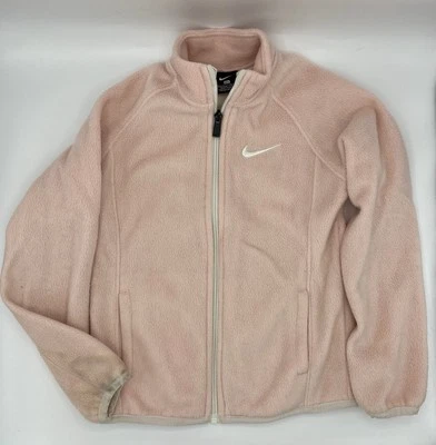 Nike Girls 6x Pale Pink Full Zip Up Fleece  - Image 1 of 4