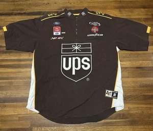 Vintage Chase UPS Pullover XL Shirt Brown Dale Jarret Coca Cola Pit Drivers - Picture 1 of 10