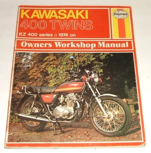 Kawasaki Kz400 Service Manual Kz 400 1974-1977 Repair Shop Haynes - Foto 1 di 7