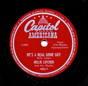 NELLIE LUTCHER and her Rhythm on 1947 Capitol 40017 - He’s a Real Gone Guy - Imagen 1 de 1