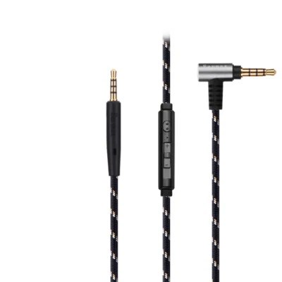Nylon Audio Cable with mic For Creative Hitz WP380 AURVANA PLATINUM/GOLD headpho - Image 1 of 4