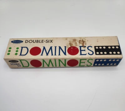 Whitman Double Six Wood Dominos Complete w/ box Vintage - Image 1 of 4