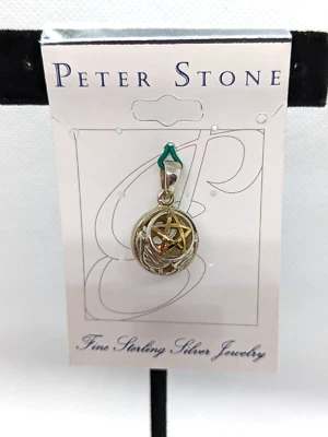 925 Sterling Silver Hollow Ball 3D Pentacle Pendant by Peter Stone Jewelry - Image 1 of 4