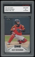 ADLEY RUTSCHMAN 2021 LEAF DRAFT 1ST GRADED 10 ROOKIE CARD #01 BALTIMORE ORIOLES