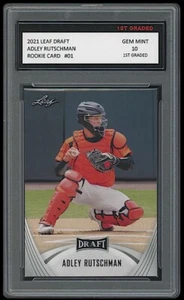 CARTE RECRUE ADLEY RUTSCHMAN 2021 LEAF DRAFT 1RE ANNÉE 10 #01 ORIOLES DE BALTIMORE - Photo 1 sur 1