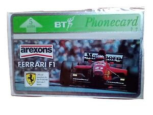 BT Mint Phonecard. arexons FERRARI F1 Official Suppliers to the Ferrari formula 