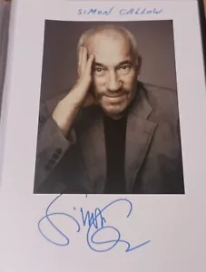 Simon Callow UK Actor Original Signature On Card With Photo - Picture 1 of 1