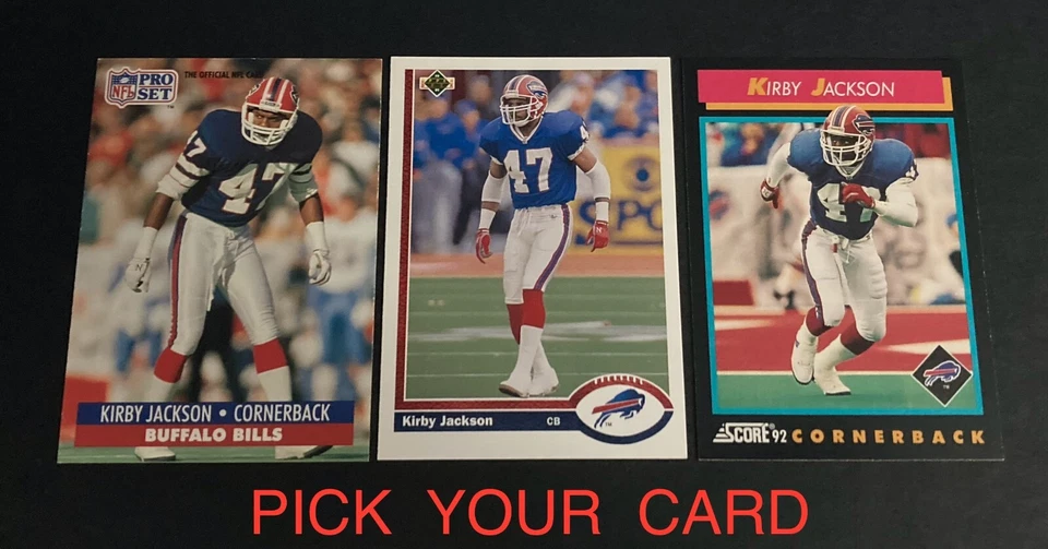 KIRBY JACKSON bills 🏈 PICK YOUR CARD 🏈 1991-1992 football card RC single LIST - Image 1 of 1