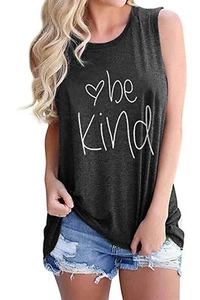 NEW BE KIND GREY TANK TOP SIZE MEDIUM - Picture 1 of 1