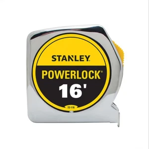 Stanley PowerLock Tape Measure 16 ft. Secure Blade Lock Metal Measuring Tools - Picture 1 of 9